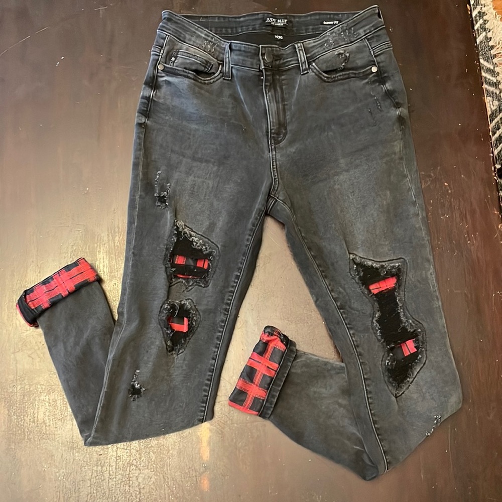 Judy Blue Black/Plaid jeans